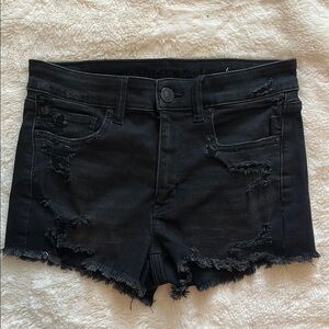 American Eagle Outfitters Black Distressed Jean Shorts( Next Level Strety)